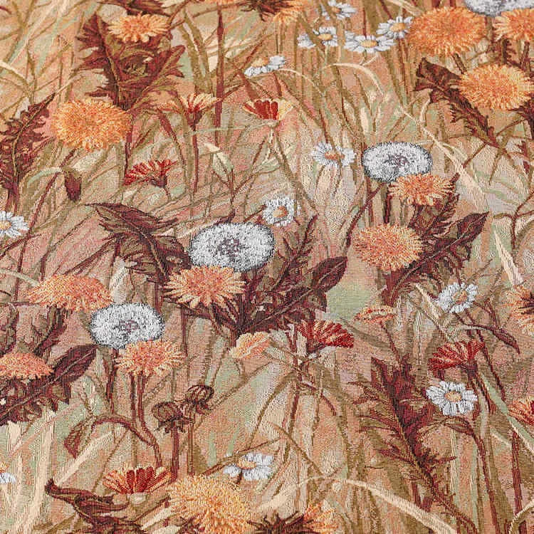 Dandelion Floral Jacquard Tapestry Upholstery Fabric